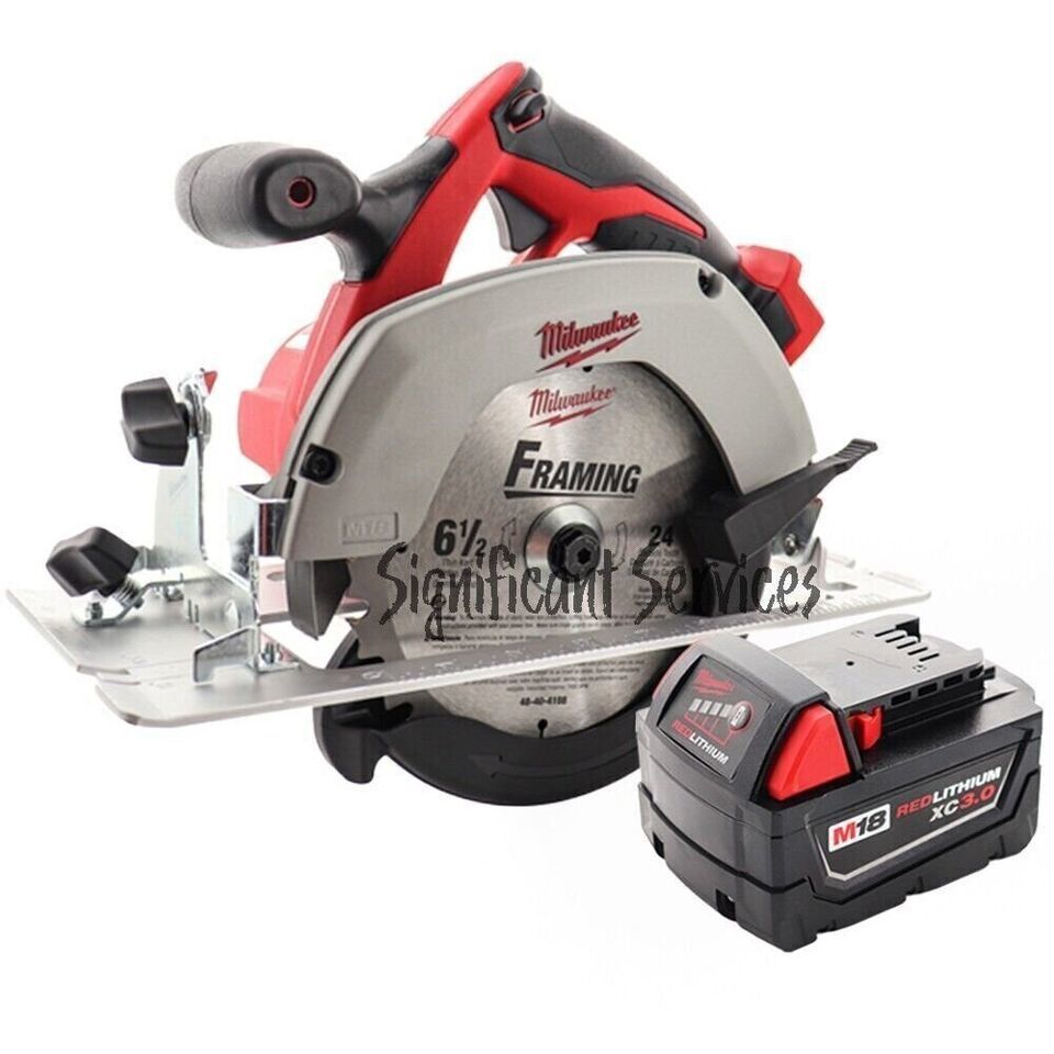 Milwaukee 2630-20 M18 18V Li-Ion 6-1/2&quot; Cordless Circular Saw 3.0 Ah Bat... - $187.95