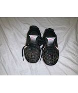 GIRLS Nike Swoosh BLACK &amp; PINK W/ White Trim Kids 11C SOCCER CLEATS - €21,90 EUR