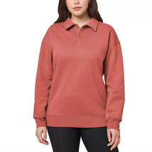 Mondetta Women&#39;s Plus Size 3X Red Collared Pullover Sweatshirt NWT - £14.09 GBP