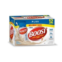 Boost Plus Complete Nutritional Drink, BB 12/2023 Very Vanilla, 8 fl oz Bottle, - £13.66 GBP