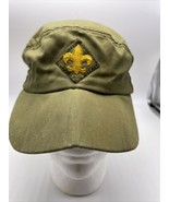 Boy Scouts BSA Hat Cap Beanie Vintage Gold Fleur De Lis Embroidered M Gr... - £21.52 GBP