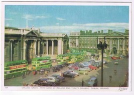 Ireland Postcard Dublin Bay College Green Bank Of Ireland Trinity College - £2.72 GBP