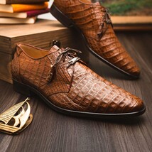 Lacio Bay Genuine Caiman Crocodile Dress Derby's Apache image 7