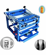 Free shipping blue steel plate 12x9&quot; Manual Cylinder Screen Printing Pre... - $5,412.58 MXN