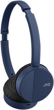 JVC HAS23WA Flats Bluetooth Headphones Fold Flat - Mic &amp; 3 Button Remote (Blue) - £37.55 GBP