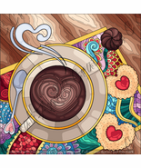 Coffee And Heart Biscuits Clip Art - $2.49