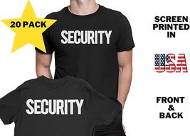 Men&#39;s Security Wholesale T-Shirts Screen-Printed Front &amp; Back Multi-Packs - £26.57 GBP+