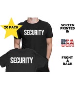 Men&#39;s Security Wholesale T-Shirts Screen-Printed Front &amp; Back Multi-Packs - £25.96 GBP+