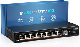8 Port 2.5G Unmanaged Desktop Ethernet Switch with 10G SFP 8 x 2.5G Base... - $162.34