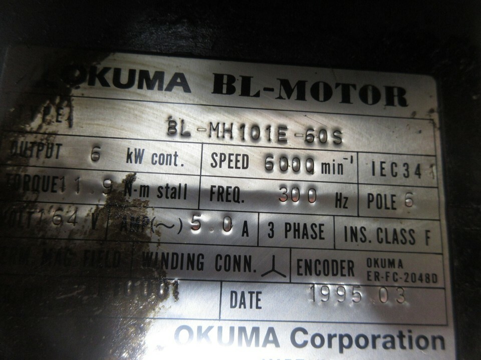 SPECIAL PRICE OKUMA BL-MOTOR BL-MH101E-60S 1995.03 300HZ ER-FC-2048D Item image 4