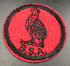 VTG 1953-1972 Boy Scouts BSA Bob White Patrol Red Patch 2&quot; Dia Medallion - £5.41 GBP