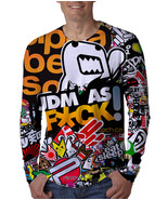 Streetwear Racing JDM Japan Style Drift Tokyo design Men&#39;s Long Sleeve Tee - $38.02 CAD