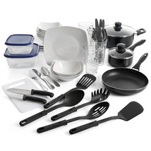 Gibson All U Need 45 Piece Dinnerware Cookware Combo Set in White - $2,687.52 MXN