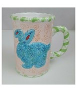 Vintage 2000 Lotus 3D Farm Animals Coffee Cup Mug Bunny Sheep - $14.84