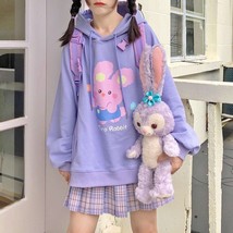 Kawaii Hoodie Women Autumn Loose  Pullover Egirl Cute Clothes Japanese Harajuku  - £53.80 GBP