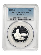 1993-S 50C Madison PCGS PR69DCAM - £20.27 GBP