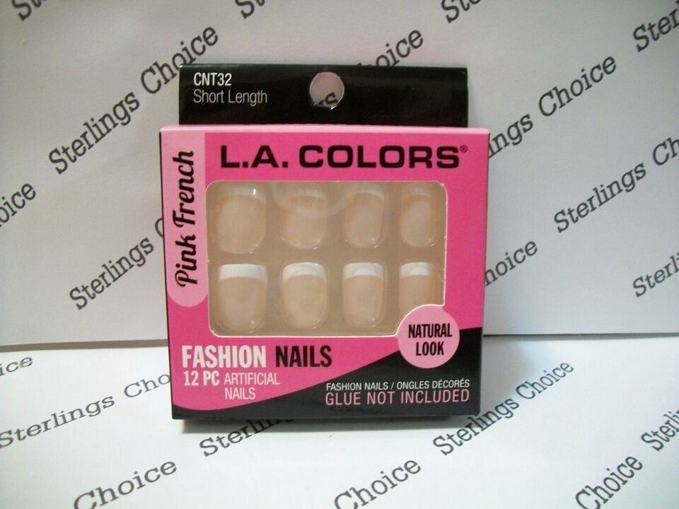 L.A. Colors Fashion Nails CNT32 Pink French - $7.22