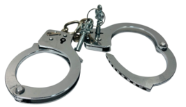 Vtg Chrome Metal Handcuffs with Keys &quot;ADJUSTABLE&quot; Excellent Condition. - $29.69