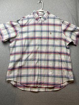 Ralph Lauren Plaid Button Up Shirt Mens 2XL Coastal Summer Short Sleeve - £21.87 GBP