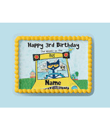 Wheels On The Bus Cat Birthday Cake Topper - $10.99