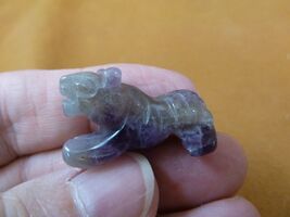 Y-TIG-504 Purple Amethyst crystal 1&quot; TIGER gemstone FIGURINE CAT tigers ... - €7,66 EUR
