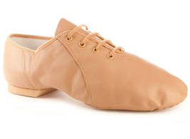 Bloch S0405G Tan Child 12.5M (fit size 12) Leather Lace Up JazzSoft Dance Shoes - £15.17 GBP