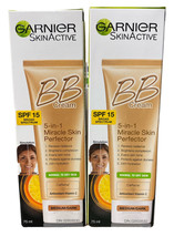 2 X Garnier BB Cream 5 in 1 Miracle Skin Perfector Normal Dry Medium Deep Spf 15 - £65.68 GBP