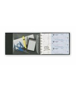 7-Ring 3-on-a-Page Business Check Book Binder with Vinyl Pouch Blue *NEW* - $44.37 CAD