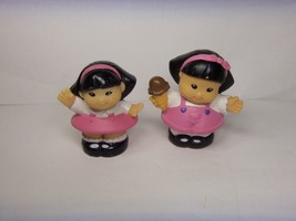 FISHER PRICE LITTLE PEOPLE  2 FIGURES SONYA LEE WITH ICE CREAM 2003 &amp; 1997 - $12.82