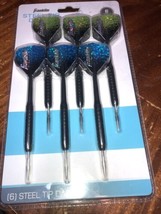 FRANKLIN Steel Tip Darts Balanced 18g (6 pack) Blue &amp; Green - $9.90