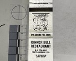 Vintage Matchbook Cover Dinner Bell Restaurant Fruitland Park, FL  gmg  ... - $12.38