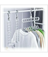 Space Saving Clothes Hangers Wardrobe Clothing Cascading Hanger Magic Mu... - $168.46 MXN