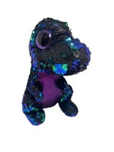 Ty Flippables 9.5 Inch Crunch Green Purple Dinosaur Color Changing Sequi... - $8.90