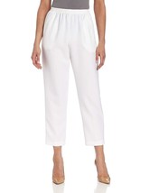 Alfred Dunner Women&#39;s White Cropped Pant 10 - £7.54 GBP