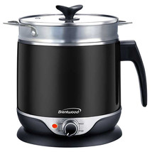 Brentwood Stainless Steel 1.9 Quart Cordless Electric Hot Pot Cooker and Food... - £60.56 GBP