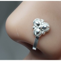 Handmade Indian non piercing clip on nose stud, ethnic nose ring naze pin - £7.76 GBP