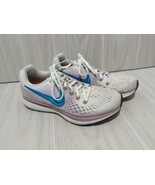 Nike Zoom Pegasus women&#39;s 7 white purple blue swoosh - £46.70 GBP
