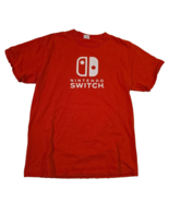 NINTENDO SWITCH - Red Short Sleeve T-shirt Medium Game Logo - $19.20