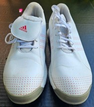 Adidas Beacon Spike Golf Shoes #737597 White Leather Women&#39;s 8.5 Adiwear... - $19.31