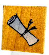 Hero Arts Rolled Diploma Rubber Stamp B3877 Map Certificate Paper - $239.21 MXN