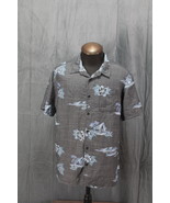 Jack Oneill Button Down shirt - Hawaiian Island Pattern on Grey - Men&#39;s XL - $55.00