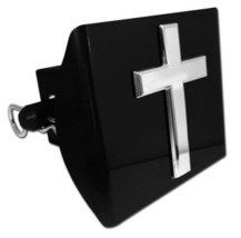 CROSS BASIC CHROME LOGO SHINY BLACK USA MADE PLASTIC TRAILER HITCH COVER - £51.35 GBP