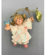 Vintage Holly Day Angel Heirloom Ornament - Wishing You Tidings of Joy - £4.71 GBP