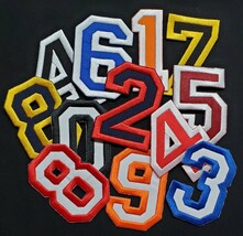 2&quot; Numbers College Varsity Letterman Embroidered Iron On Patch Varsity J... - $4.47