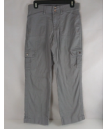 Lee Comfort Waist Stretch Women&#39;s Frost Gray Capri Cargo Pants Size 6 Pe... - $13.43 CAD