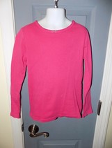Mini Boden Solid Long Sleeve Pink Shirt Size 7/8Y Girl&#39;s EUC - £16.96 GBP