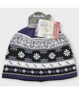 NWT TURTLE FUR merino wool Nordic beanie winter hat black/gray/purple - £22.22 GBP