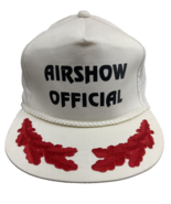 Airshow Official Trucker Hat Cap Leather Strap Scrambled Egg White Rope ... - $33.24