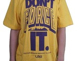 LRG L-R-G Mens Mustard Yellow Purple Don&#39;T Do Not Force It T-Shirt NWT - $14.99