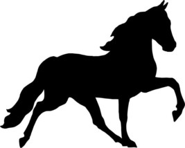 Tennessee Walker Horse Equine Decal Black Silhouette Profile Sticker on ... - $94.05 MXN